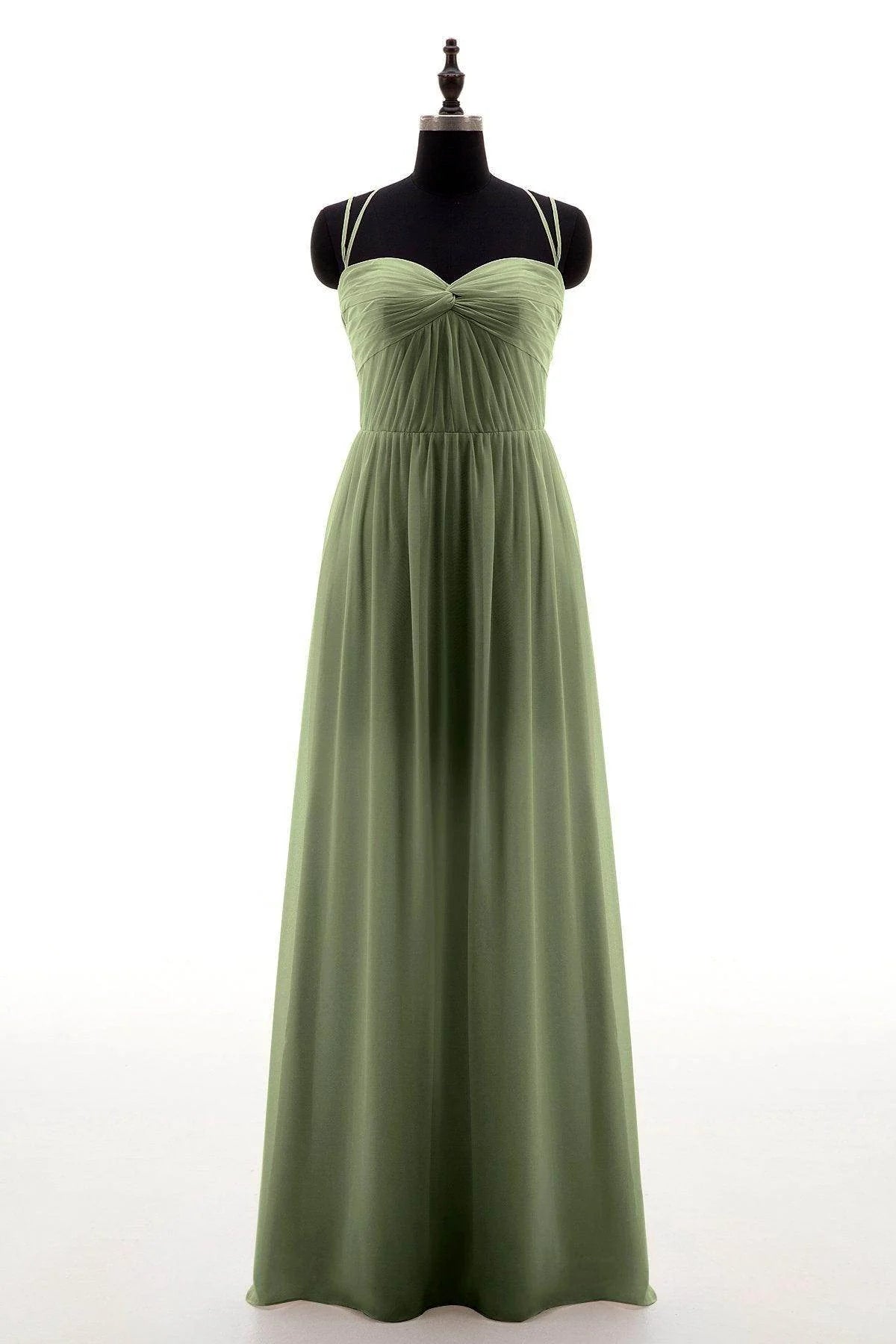 Sheath-Column Floor Length Chiffon Bridesmaid Dress NB3316
