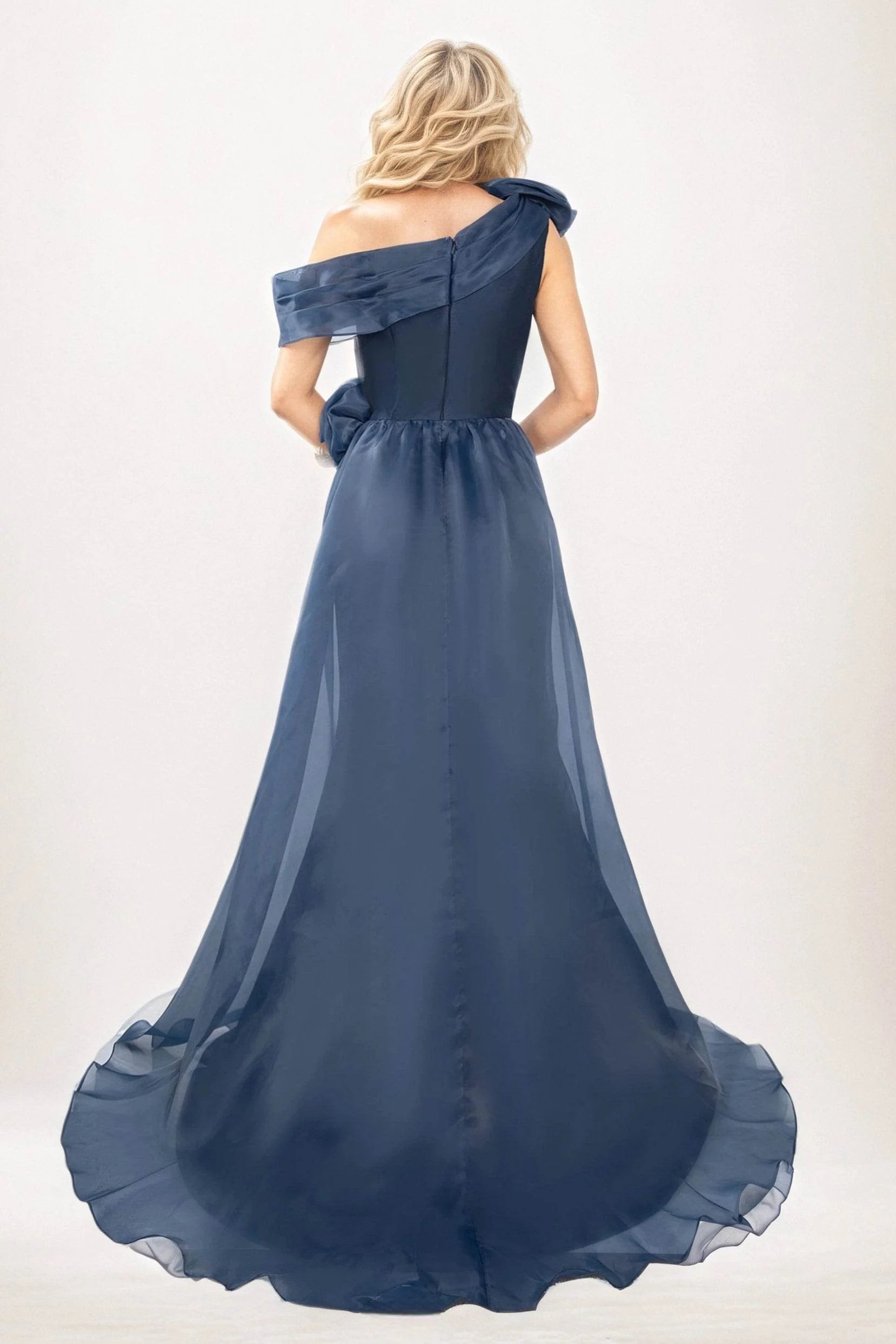 Trumpet-Mermaid Maxi Organza Mother of the Bride Dresses CM0406