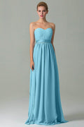 Sheath Floor Length Chiffon Bridesmaid Dress COZF140A1