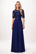 A-Line Maxi Chiffon Mother Dress CM0266