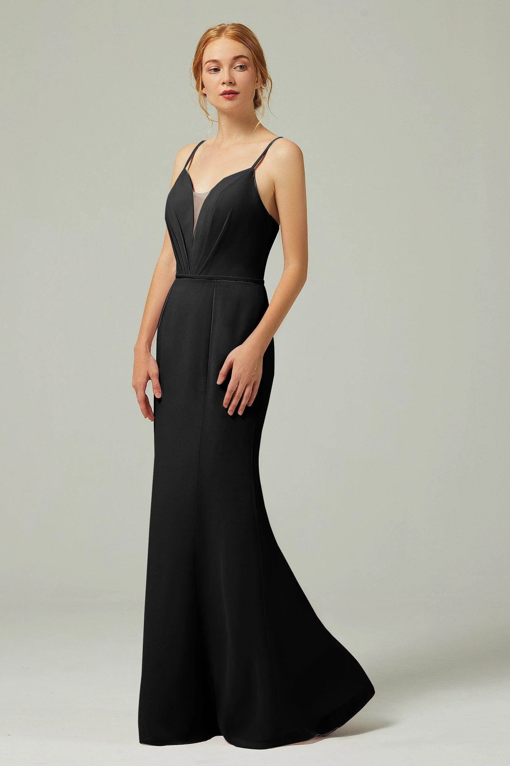 Trumpet-Mermaid Floor Length Chiffon Bridesmaid Dress CB0319