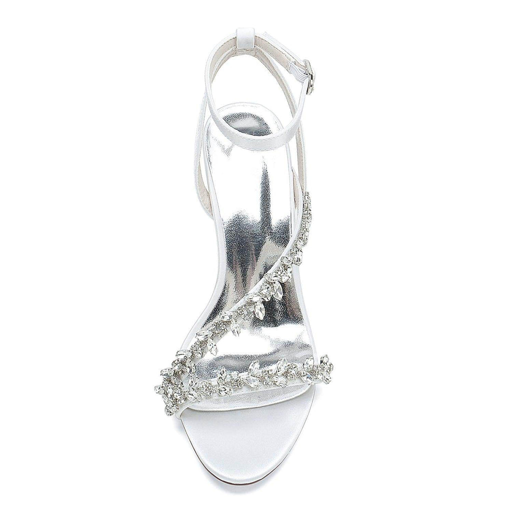Chunky Heel 8.5cm Silk-Like Shoes CK0388