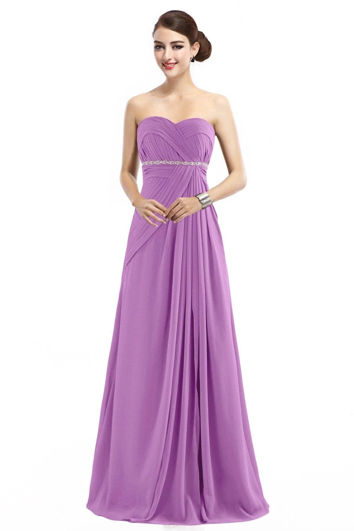 Sheath Floor Length Chiffon Bridesmaid Dress COZF14022