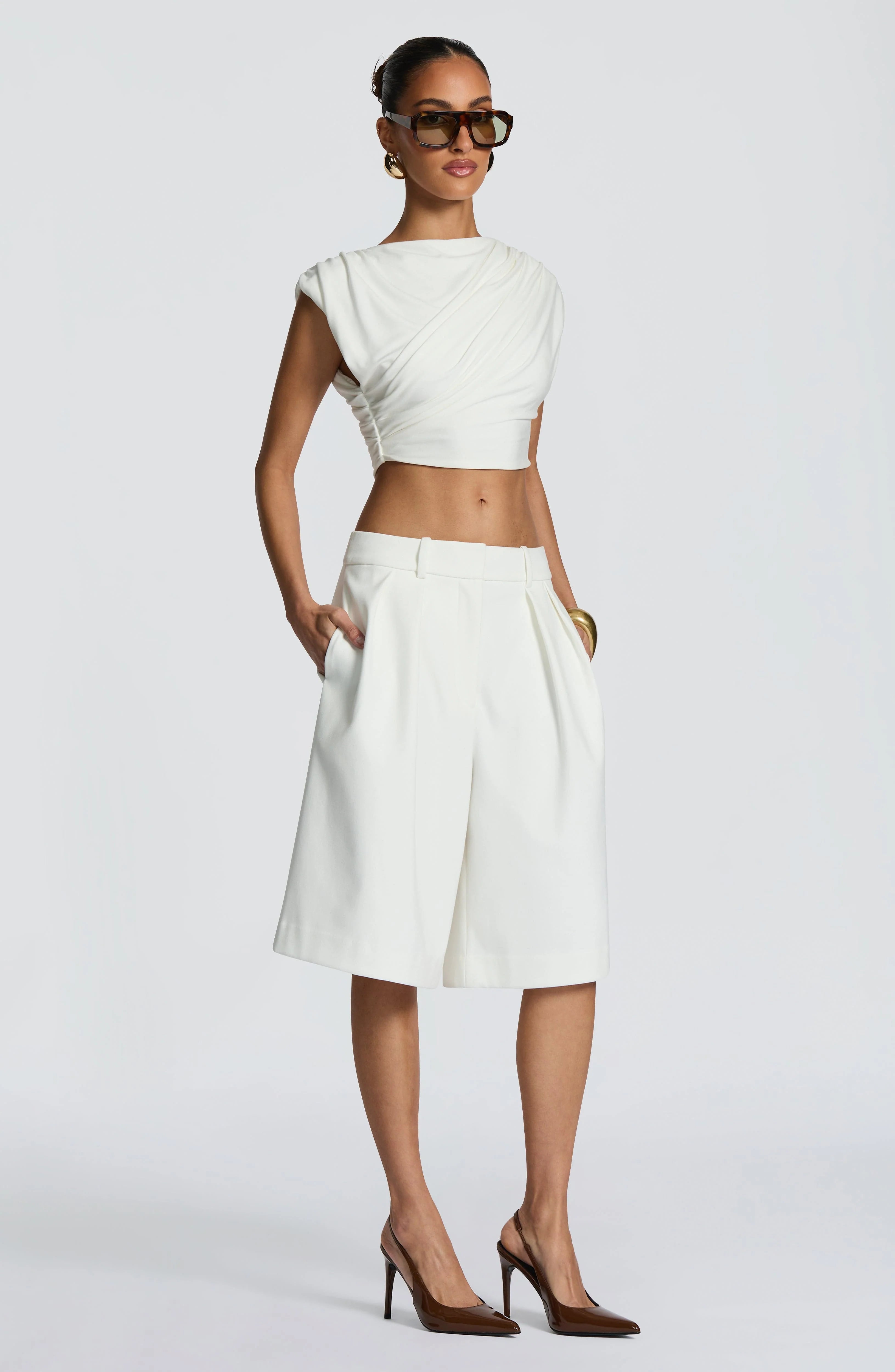 Ausra Bermuda Shorts - Ivory