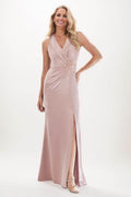 Sheath Maxi Elastic Silk like Satin Mother Of The Bride Dress CM0314