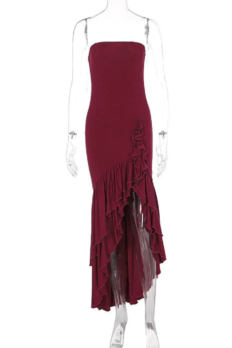 Mermaid High-Low Stretch Formal Evening Dresses 746074126248