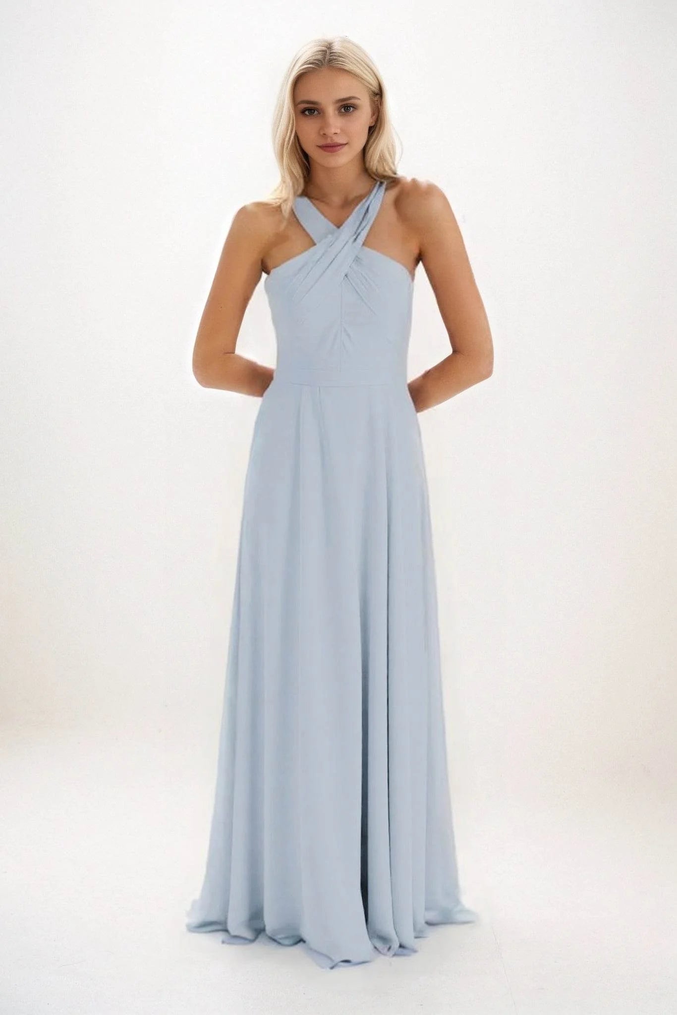 A-Line Maxi Chiffon Bridesmaid Dress CB0824