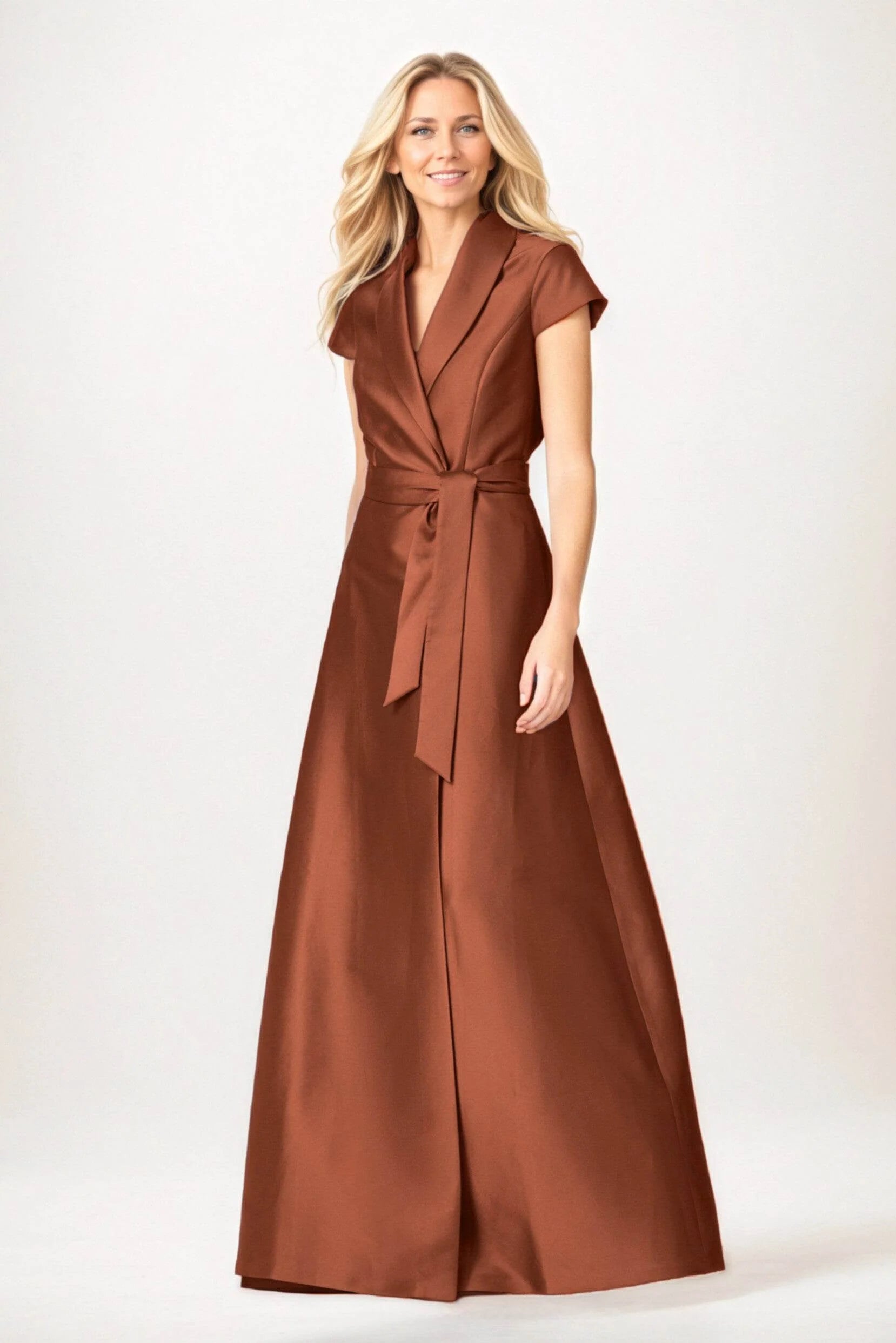 A-Line Maxi Satin Mother of the Bride Dresses CM0401