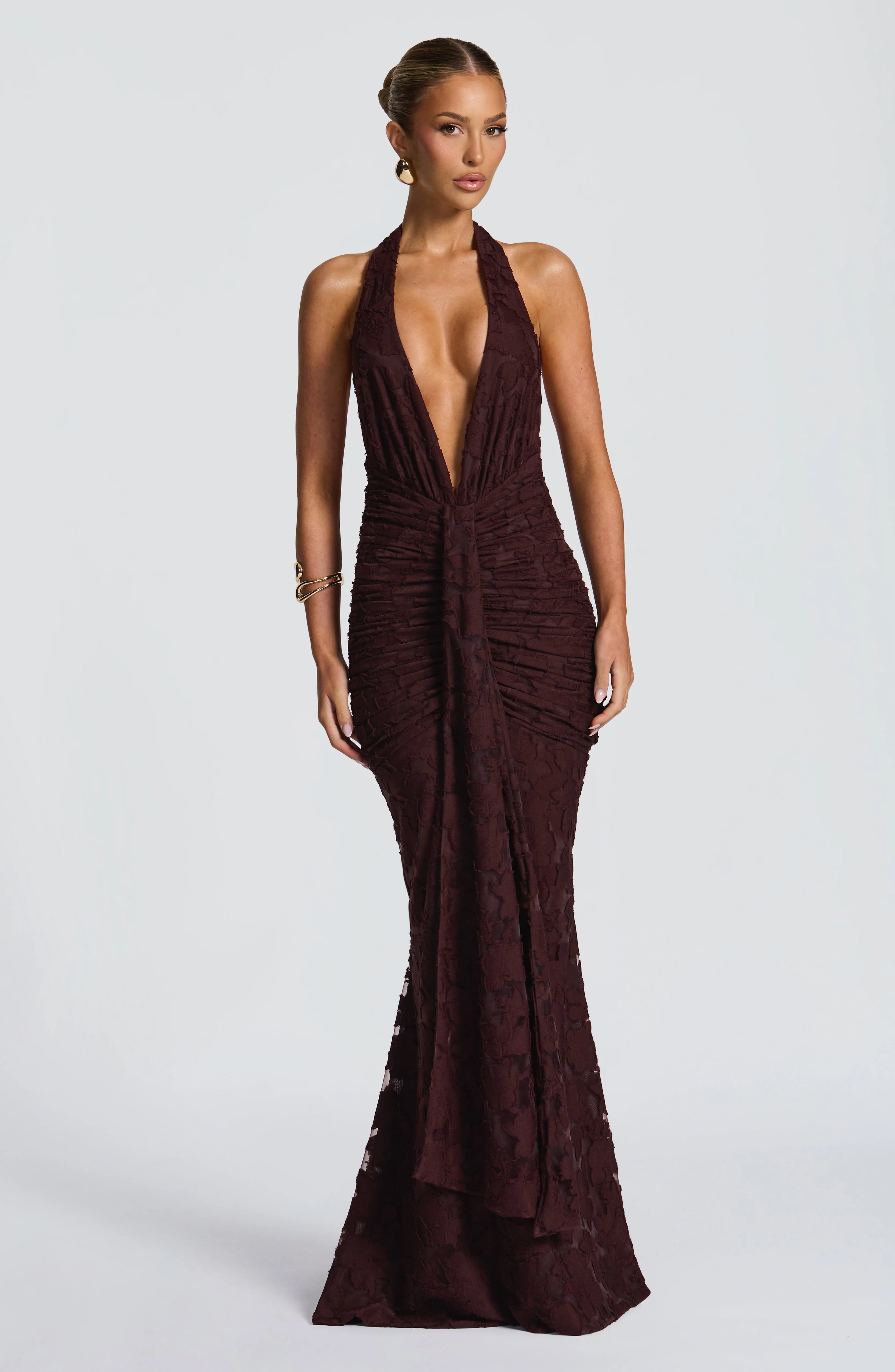Guinevere Maxi Dress - Plum Brown