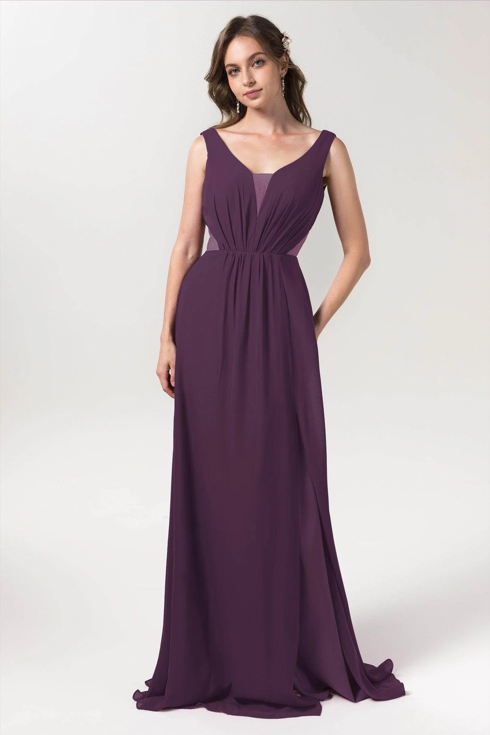 A-Line Floor Length Chiffon Bridesmaid Dress CB0559