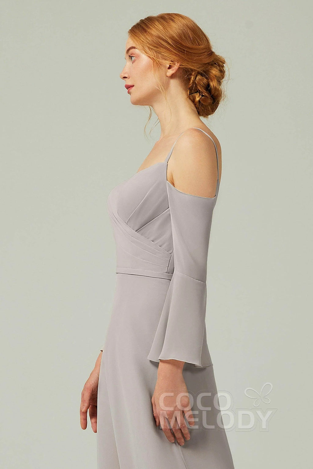A-Line Floor Length Chiffon Bridesmaid Dress CB0307