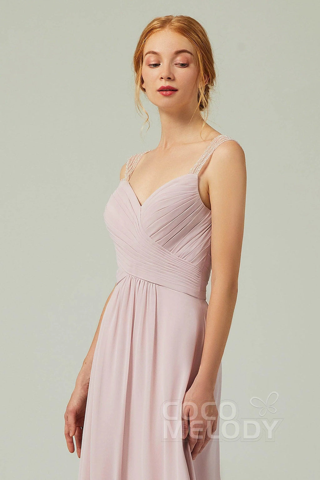 A-Line Floor Length Chiffon Bridesmaid Dress CB0316