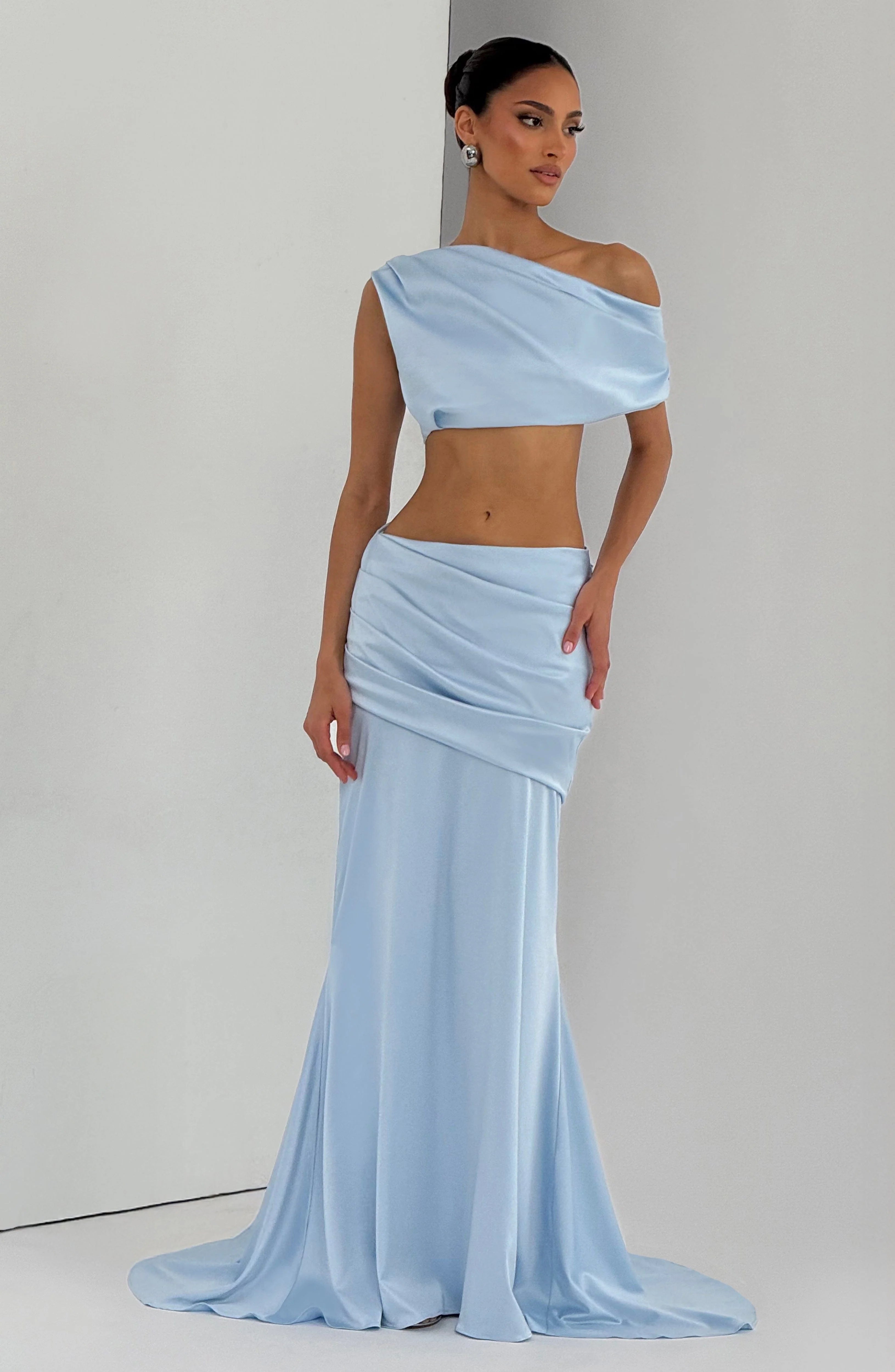 Claudette Maxi Skirt - Glacier Blue