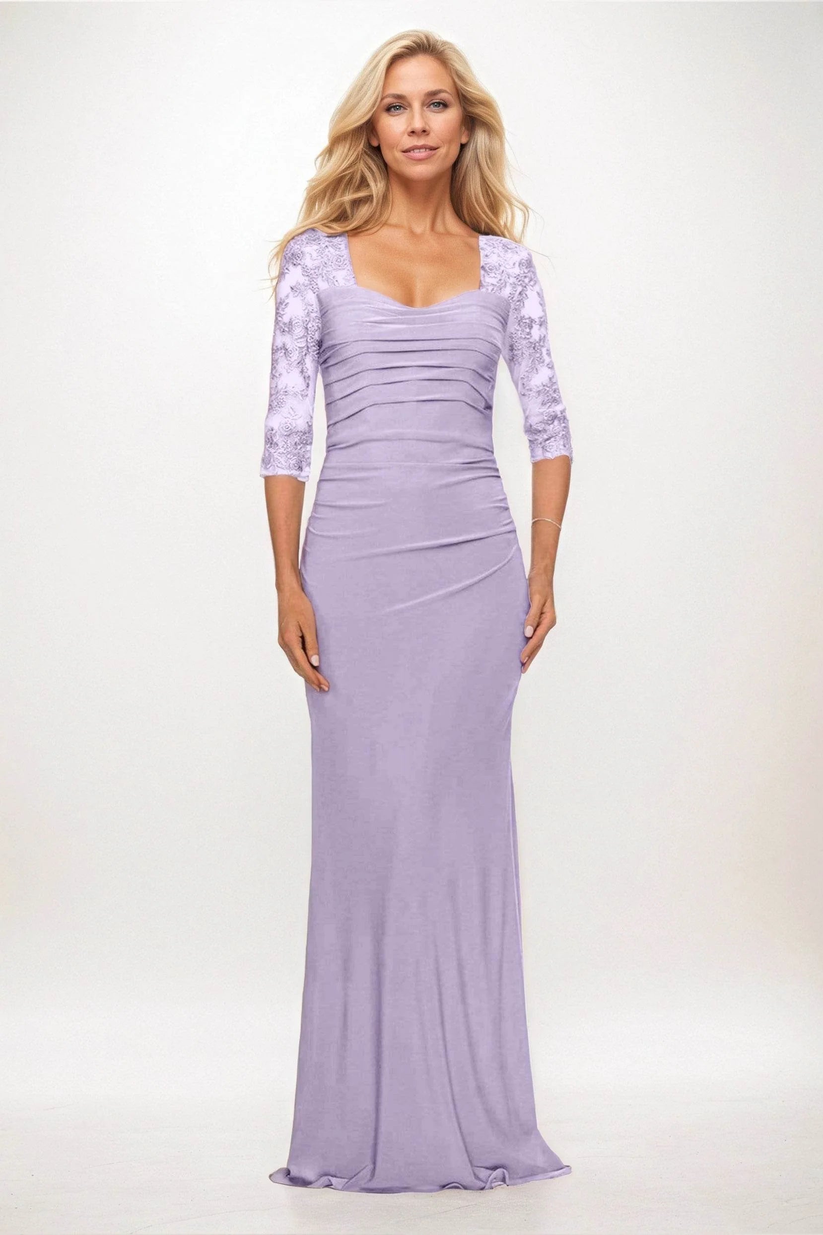 Trumpet-Mermaid Maxi Elastic Cloth Mother of the Bride Dresses CM0395