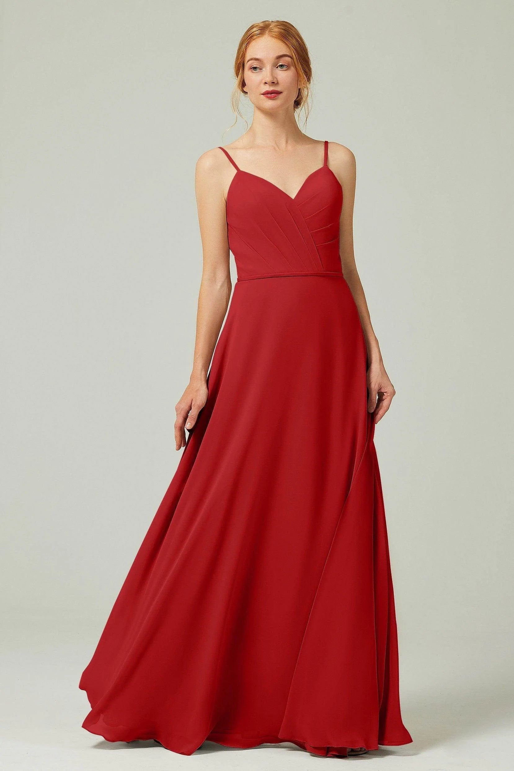 A-Line Floor Length Chiffon Bridesmaid Dress CB0312