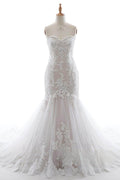 Trumpet-Mermaid Court Train Tulle Lace Wedding Dress LD5580