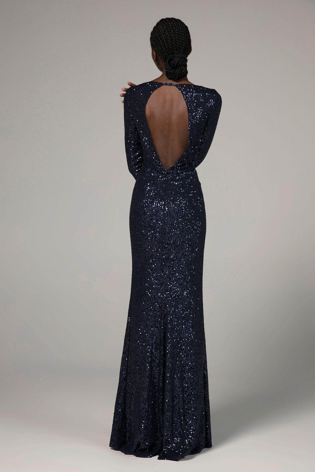 Trumpet-Mermaid Floor Length Sequined Dress CS0295