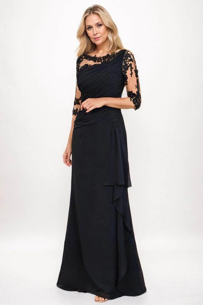Sheath-Column Maxi Chiffon Mother Dress CM0247