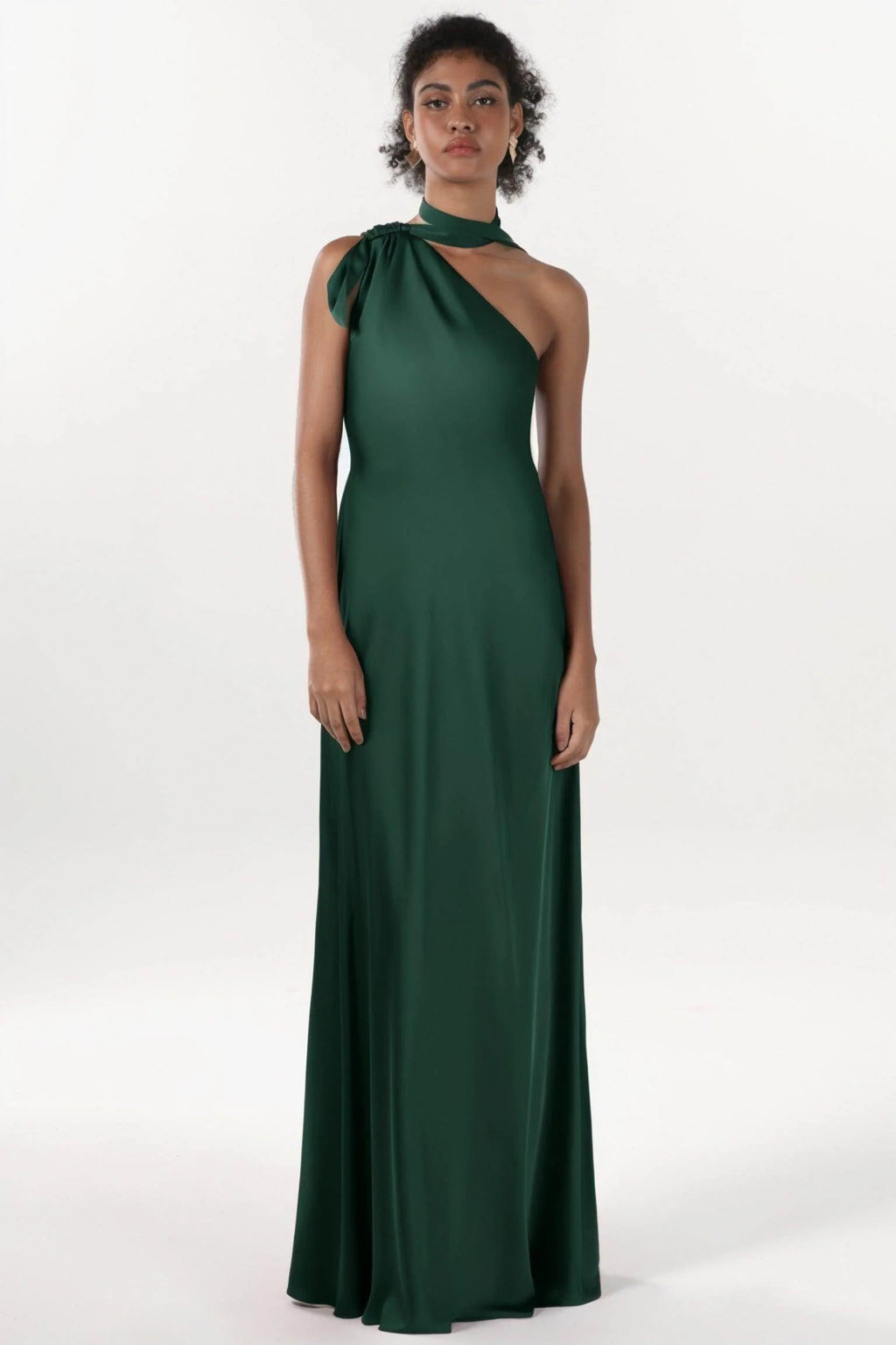 Sheath-Column Maxi Luxe Satin Formal Dress CS0607