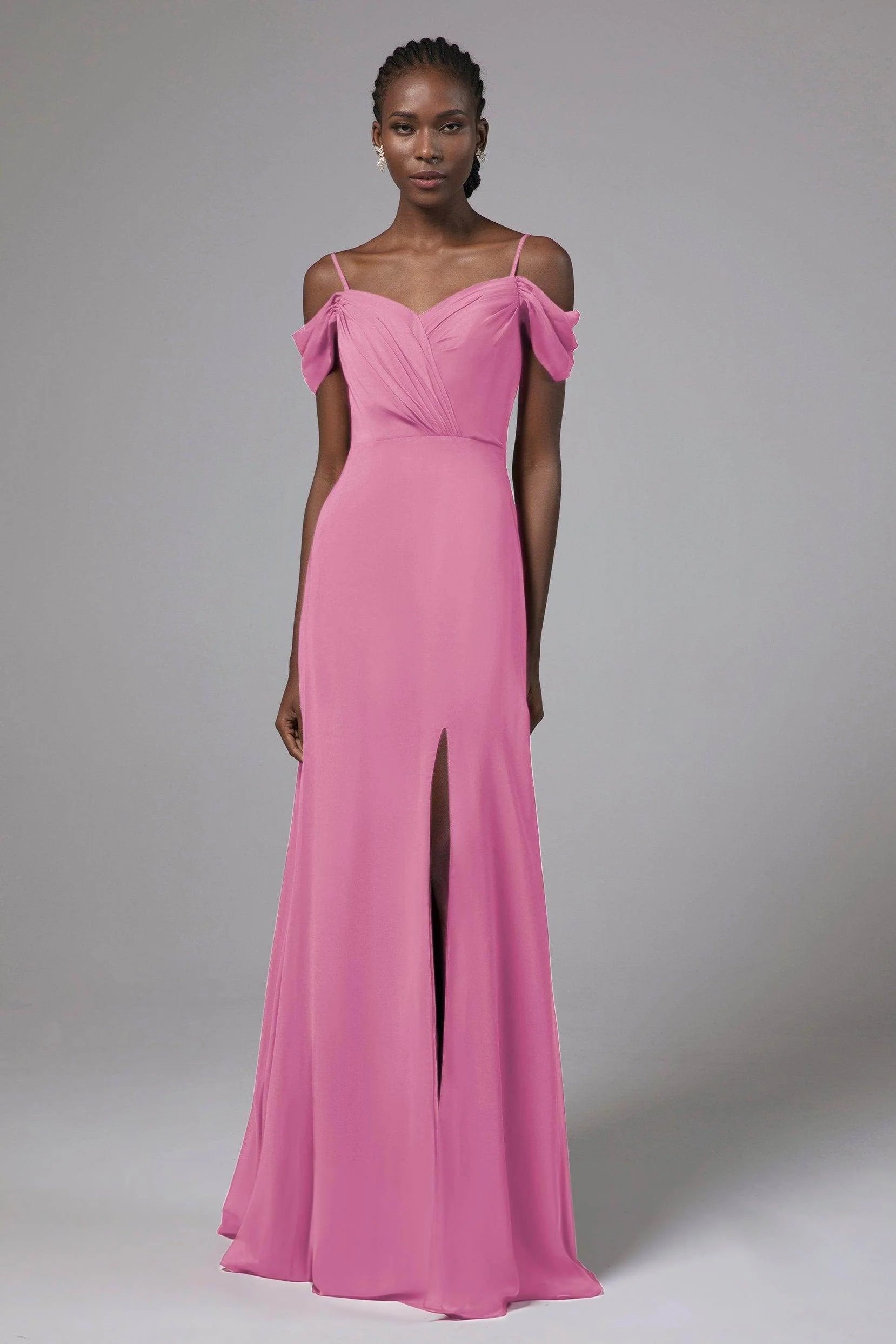 A-Line Floor Length Chiffon Bridesmaid Dress Formal Dresses CB0412