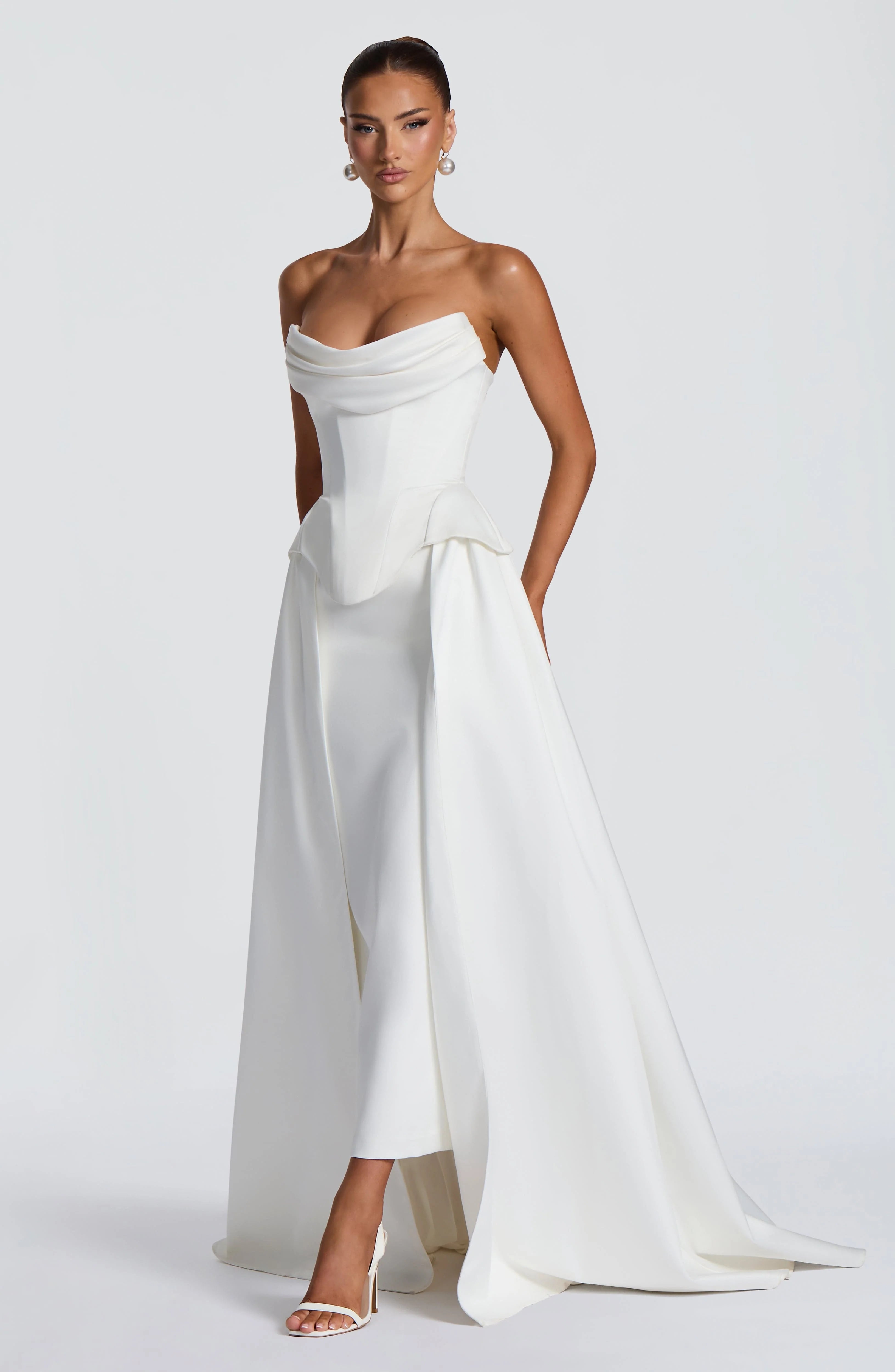 Neri Skirt Train - Ivory
