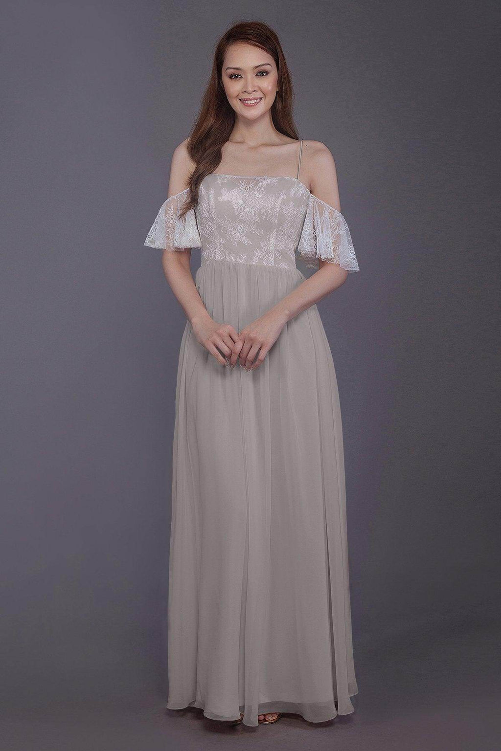 Sheath-Column Floor Length Chiffon Bridesmaid Dress PR3521