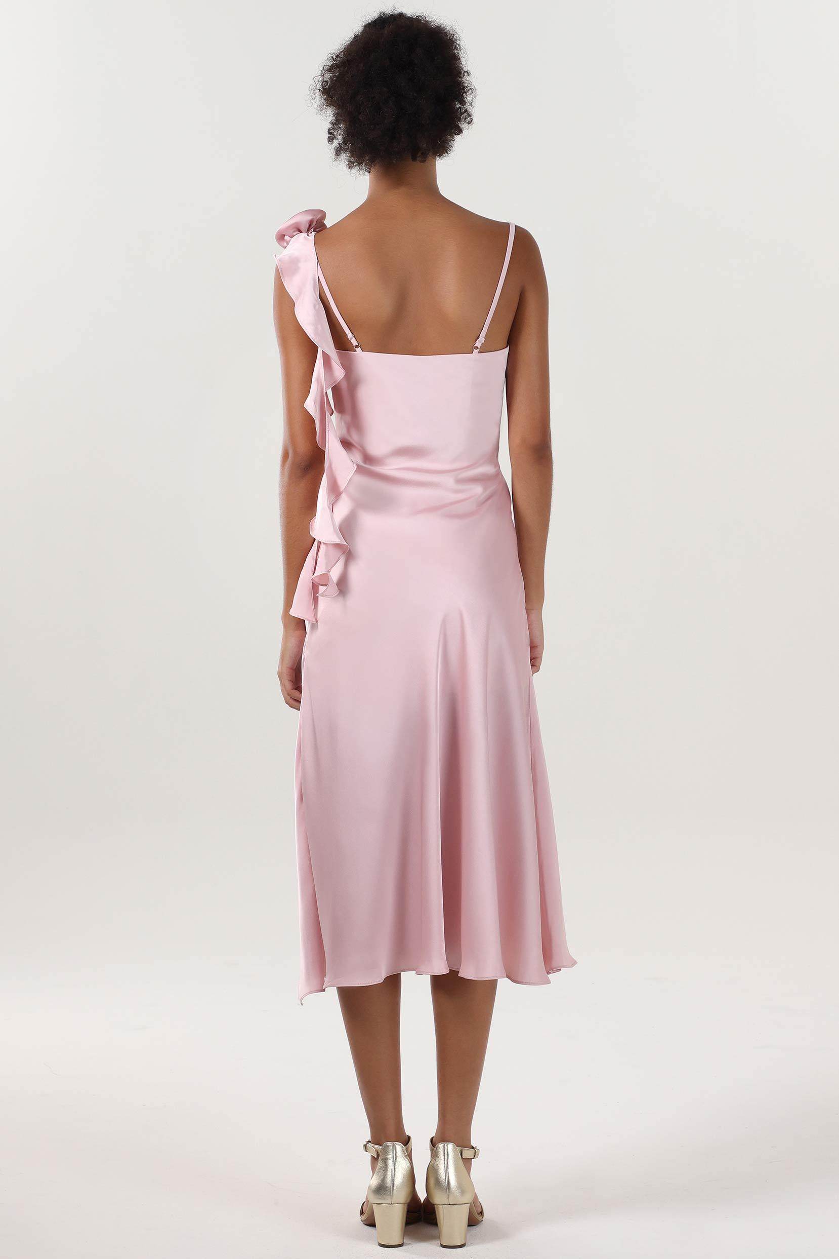 Sheath-Column Midi Luxe Satin Formal Dress CS0613