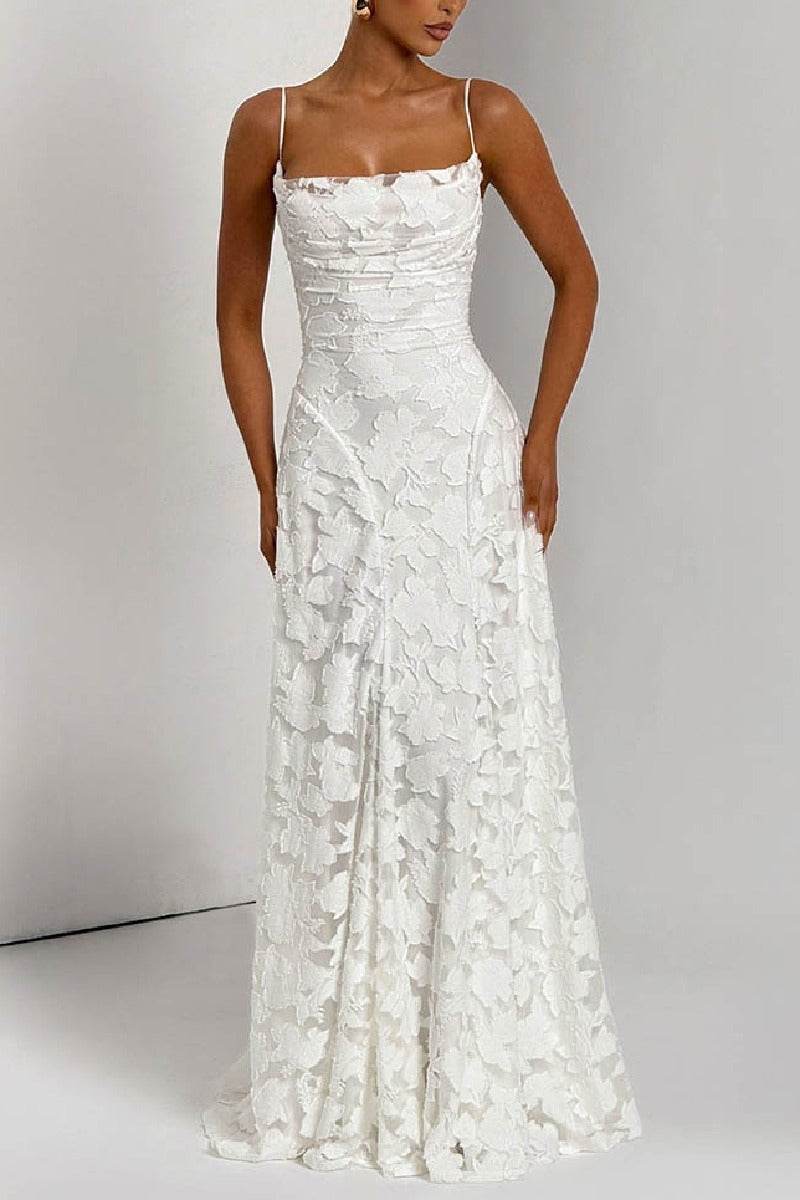 A-line Maxi Lace Formal Evening Dresses 976108418795