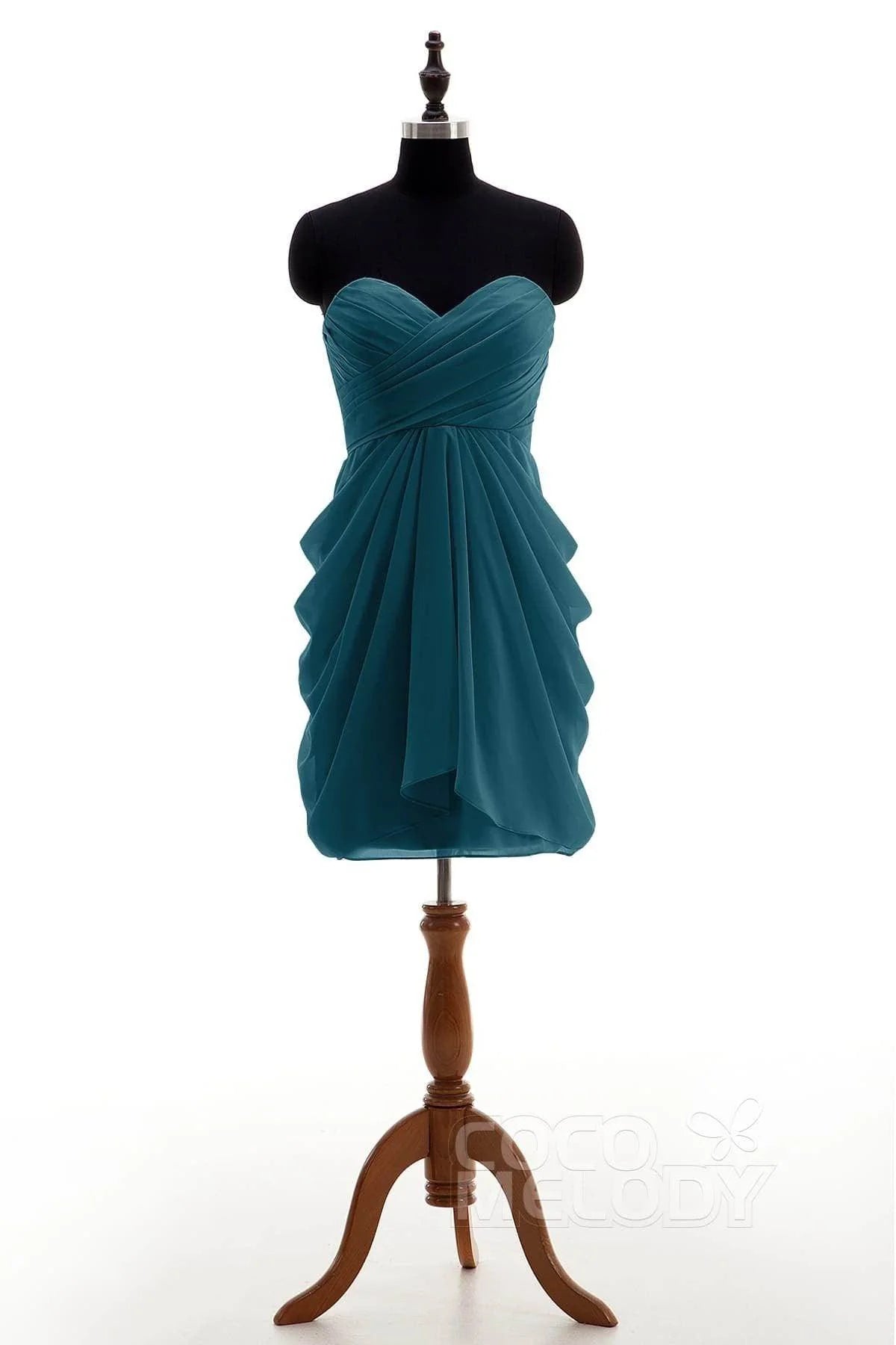 Sheath-Column Knee Length Chiffon Bridesmaid Dress NB2746