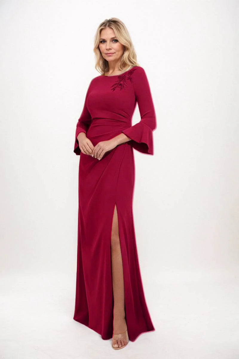 A-line Maxi Stretch Crepe Mother Dress CM0232