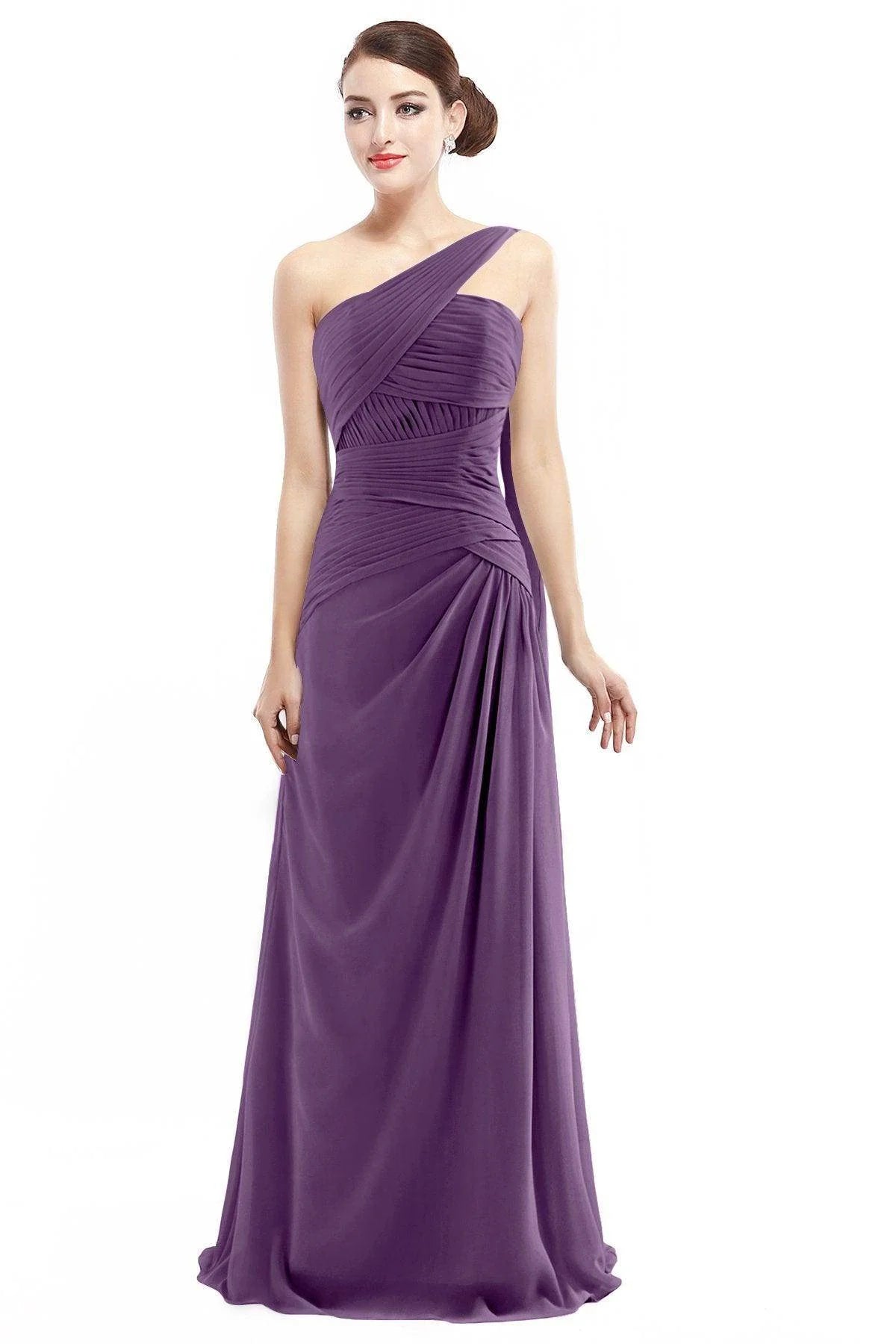 Sheath Floor Length Chiffon Bridesmaid Dress COZF14021