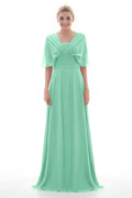 Sheath Floor Length Chiffon Bridesmaid Dress JOZF15001