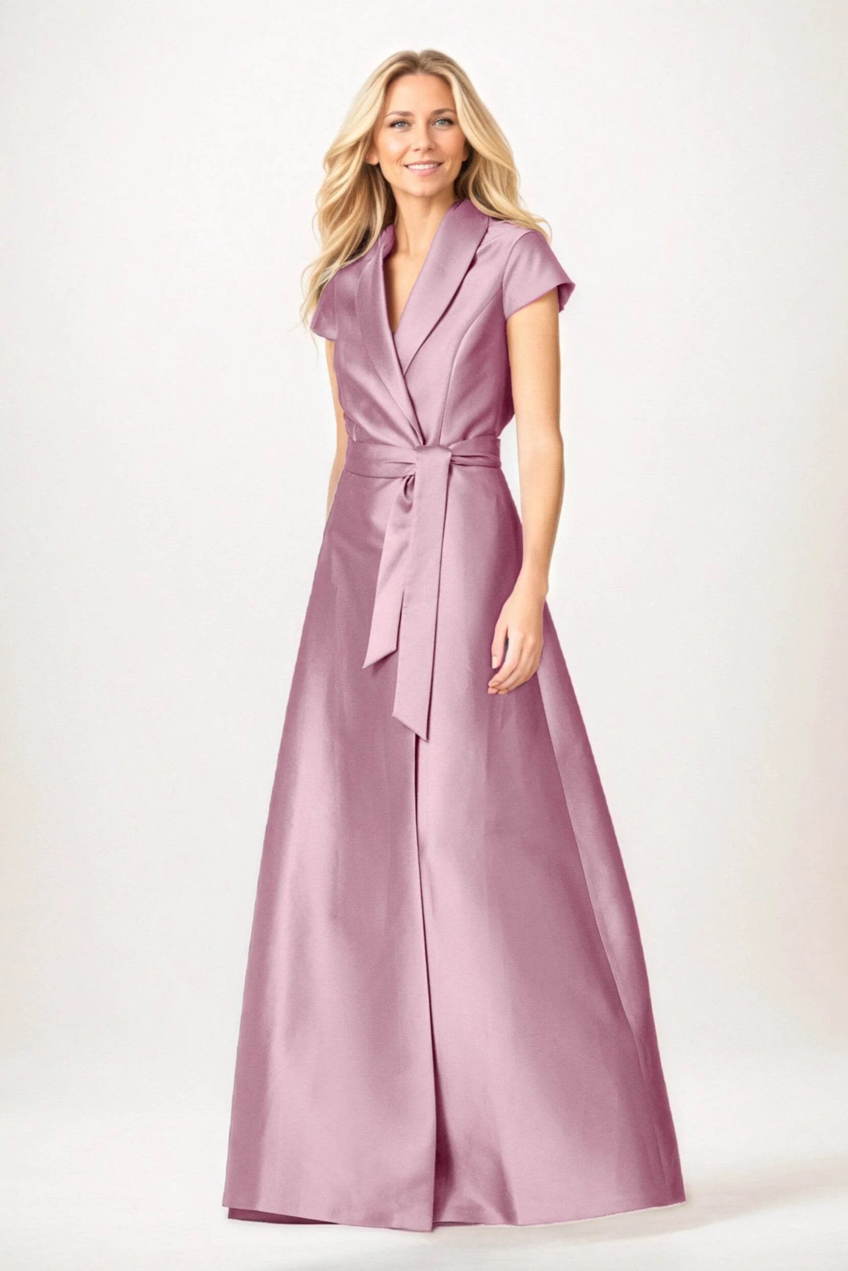 A-Line Maxi Satin Mother of the Bride Dresses CM0401