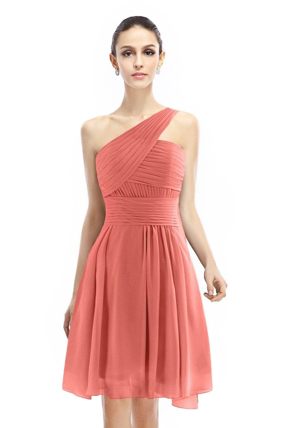 A-Line Knee Length Chiffon Bridesmaid Dress COZK1401C