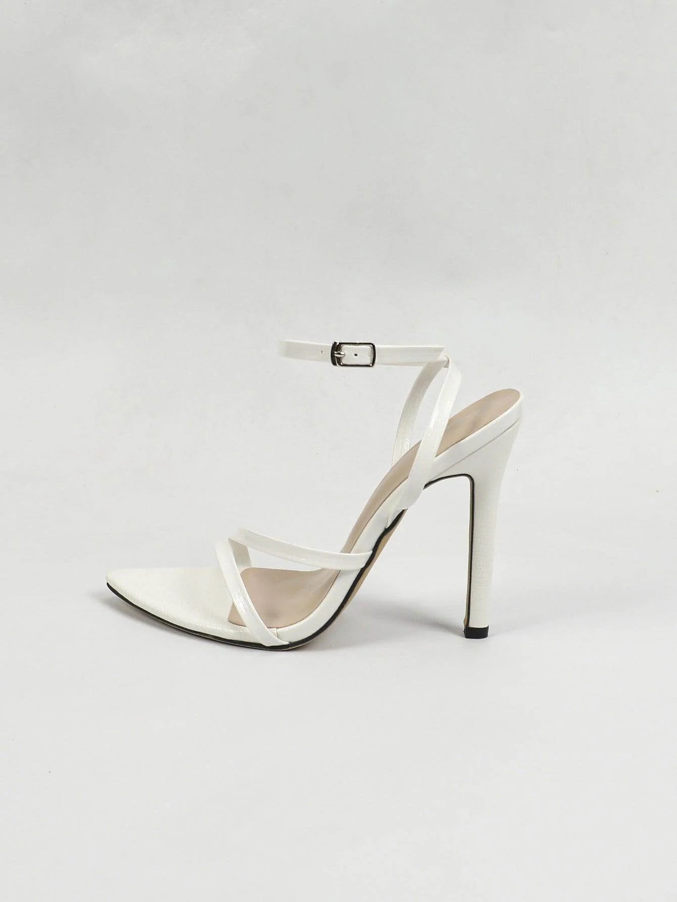 Faux Leather  Ankle Strap  Stiletto heel Sandals 816655925411