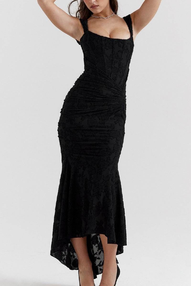 Mermaid High-Low Lace Formal Evening Dresses 850775323930