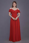 Sheath-Column Floor Length Chiffon Bridesmaid Dress PR3570