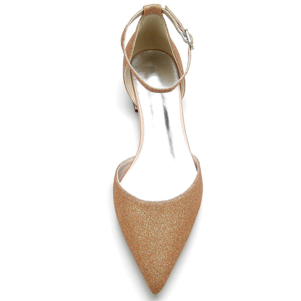 Flat Heel 2.5cm Glitter Shoes CK0408