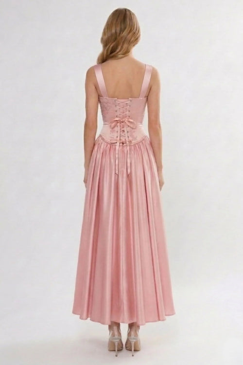 A-Line Ankle Length Soft Satin Bridesmaid Dress CG0315BM