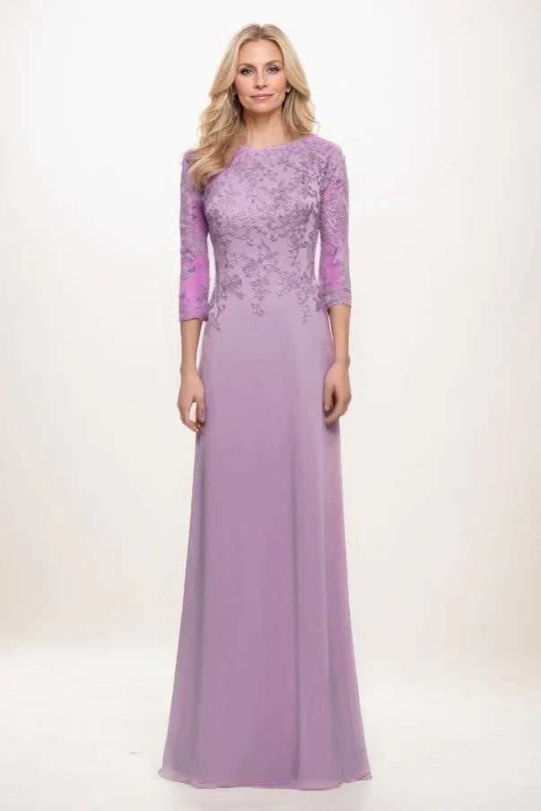 A-Line Maxi Chiffon Mother Of The Bride Dress CM0313