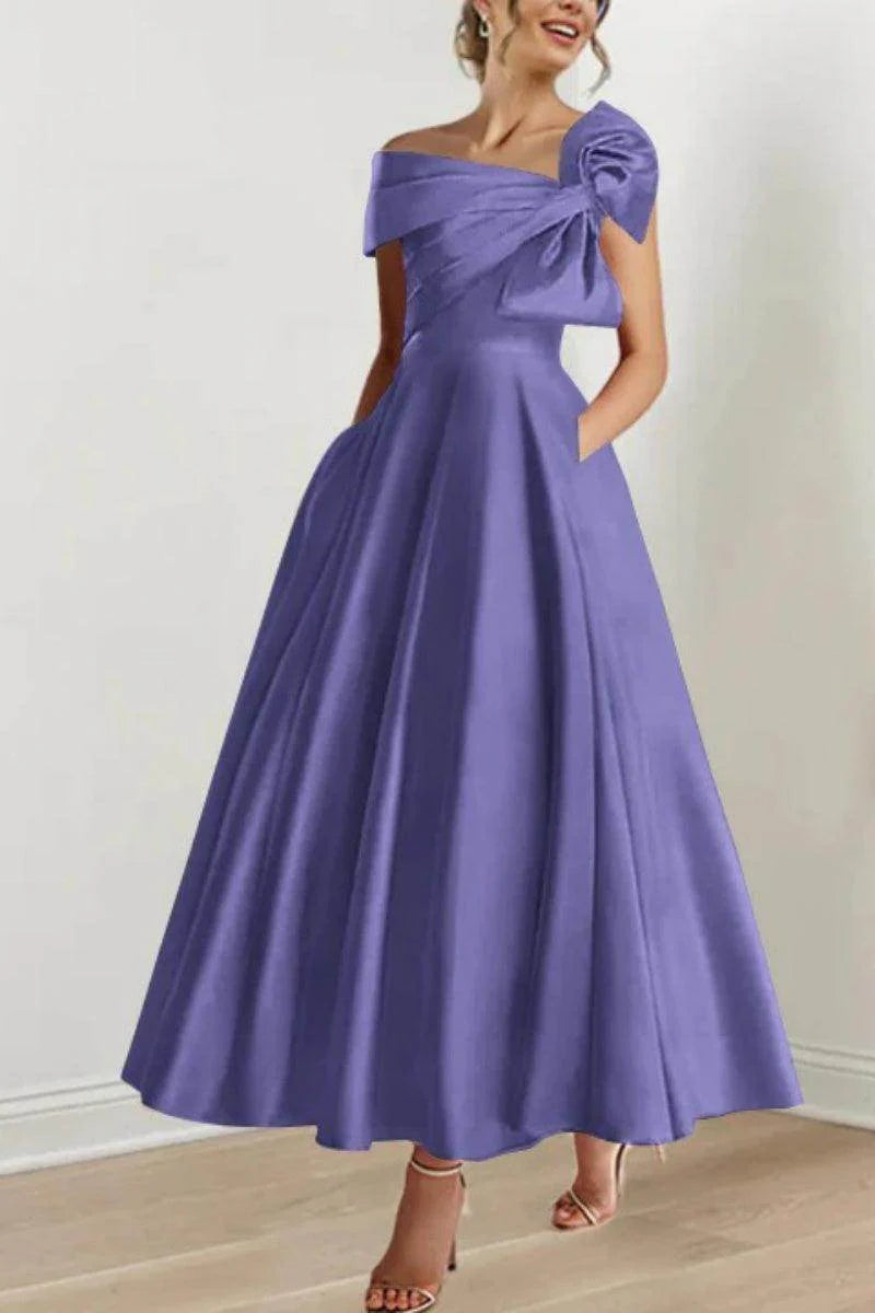 A Line Off The Shoulder Mother Dresses with Bows CM0333