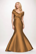 Trumpet-Mermaid Maxi Satin Mother of the Bride Dresses CM0407