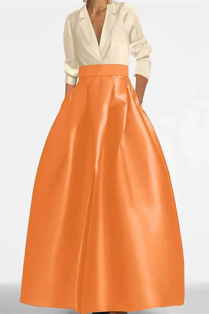 A Line Jewel Neck V-Neck Long Sleeves Mother Dresses CM0342