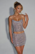 Nila Mini Skirt - Silver