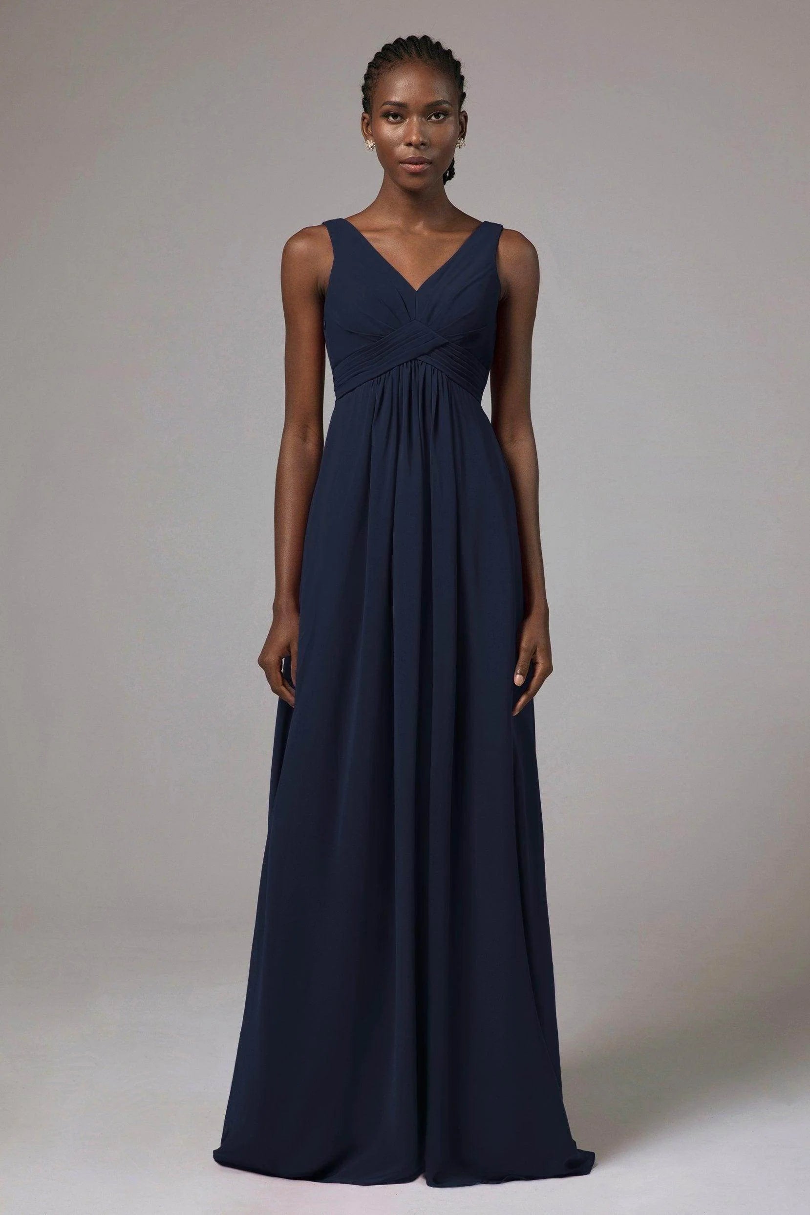 A-Line Floor Length Chiffon Bridesmaid Dress Formal Dresses CB0411
