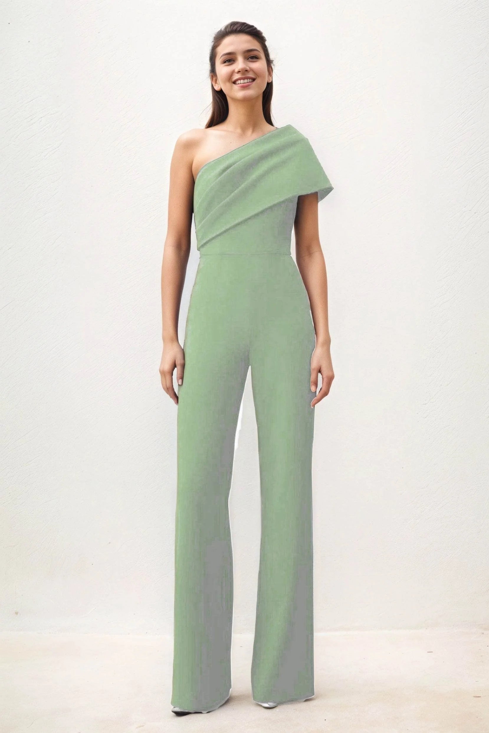 Jumpsuit Maxi Elastic Cloth Wedding Guest Dress CG0277