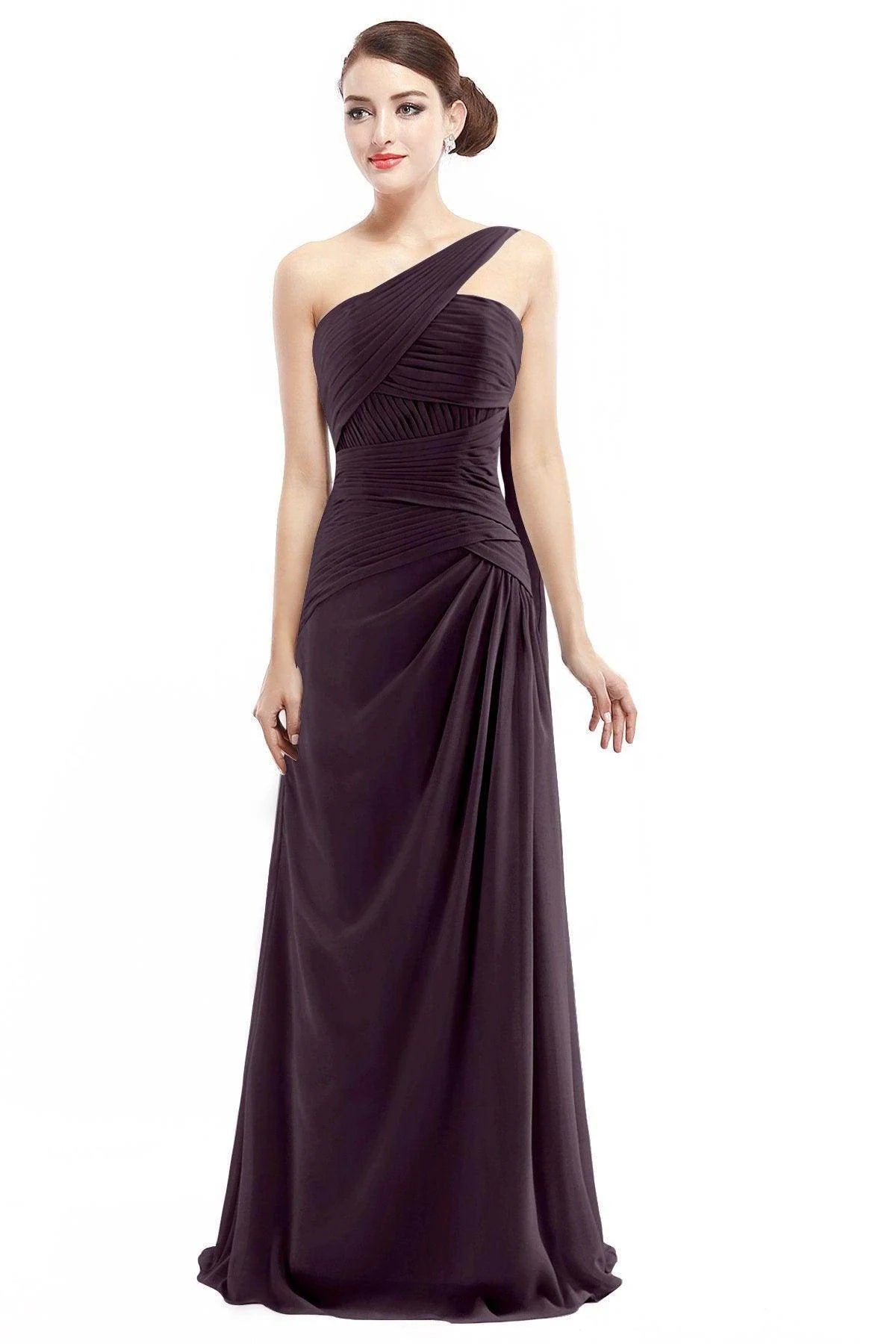 Sheath Floor Length Chiffon Bridesmaid Dress COZF14021