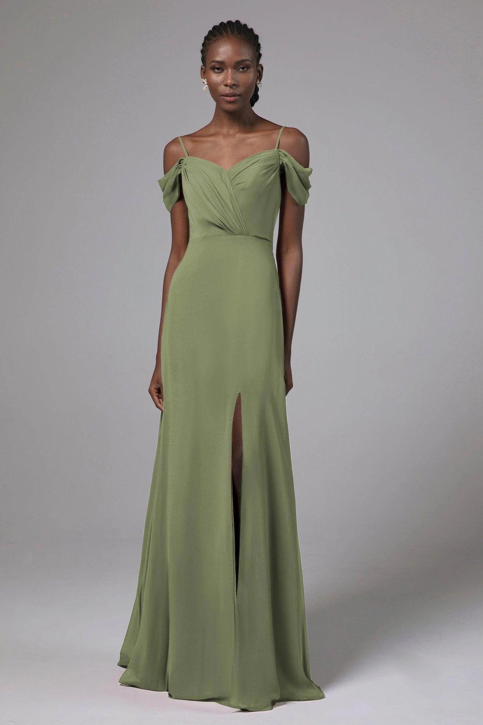 A-Line Floor Length Chiffon Bridesmaid Dress Formal Dresses CB0412
