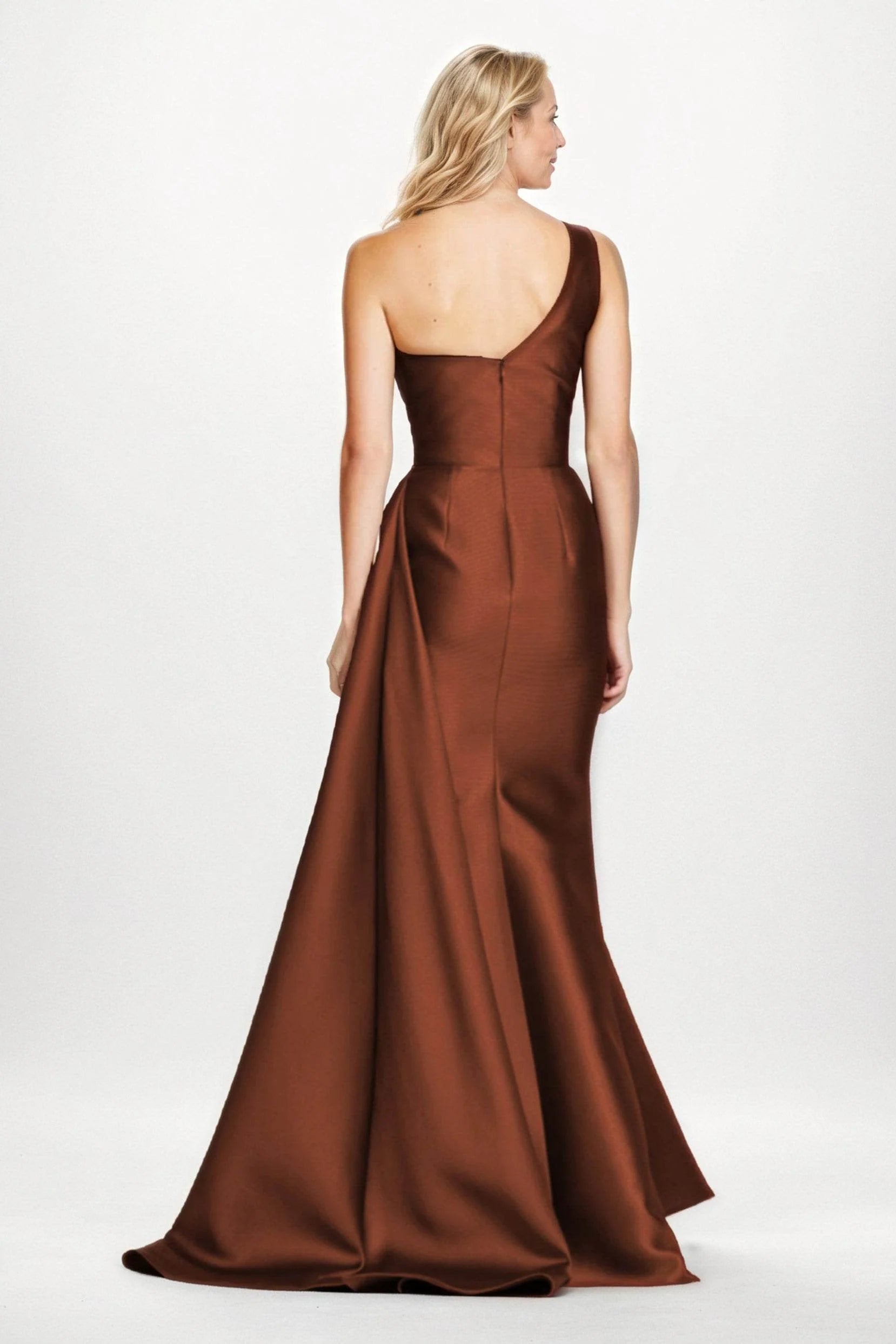 Sheath-Column Maxi Satin Mother of the Bride Dresses CM0410