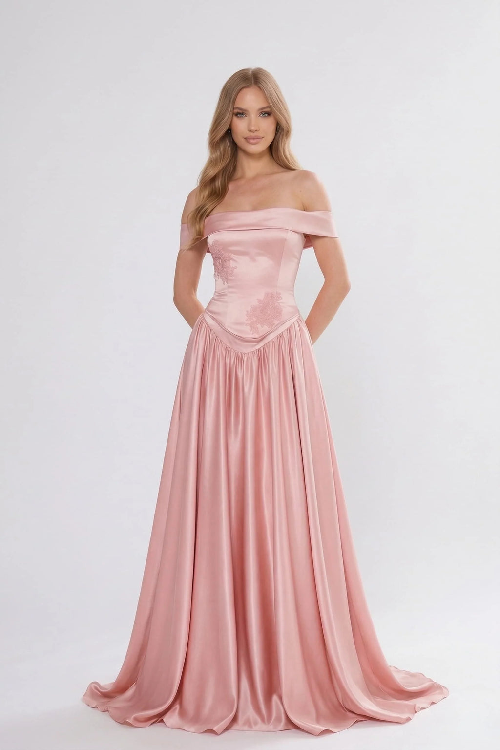 A-Line Floor Length Soft Satin Bridesmaid Dress CG0312BM
